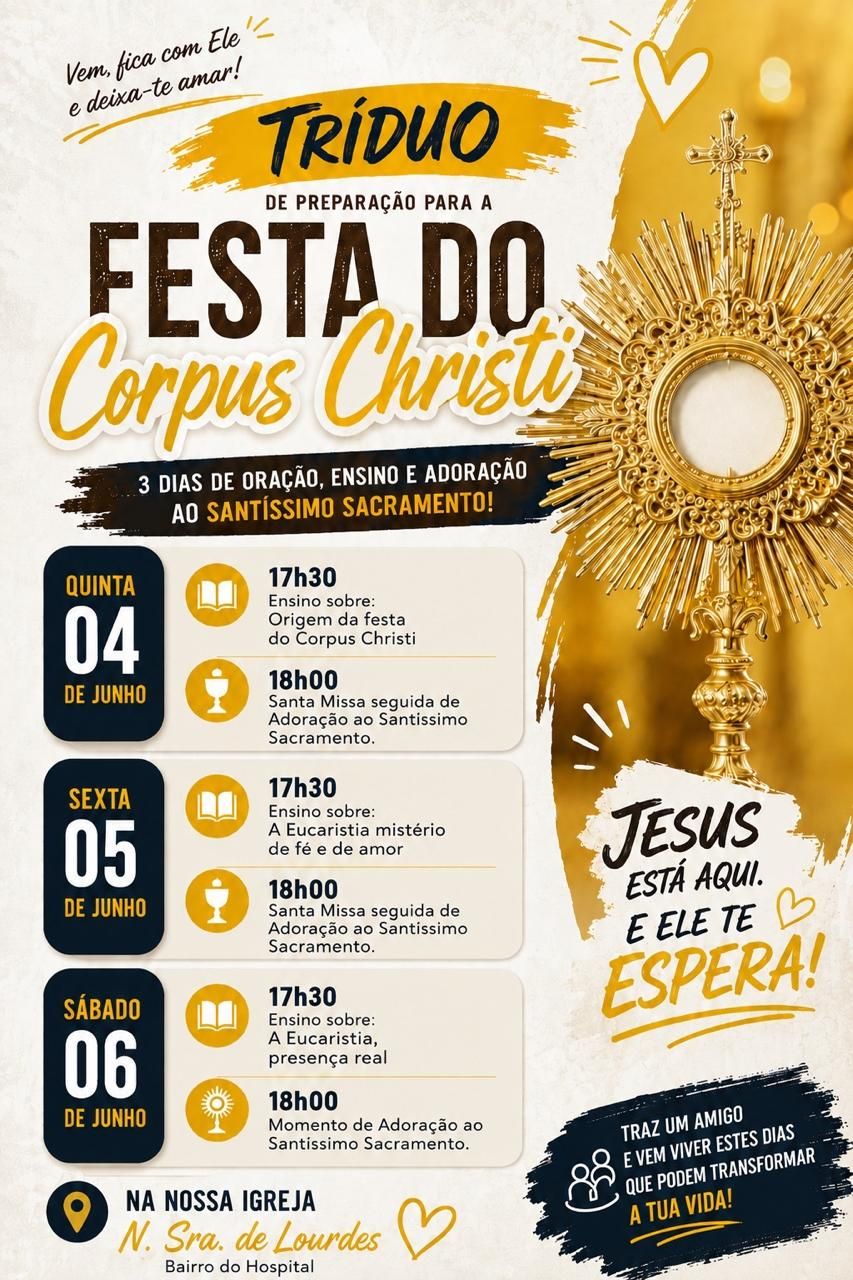 Tríduo de Preparação para a Festa do Corpus Christi
