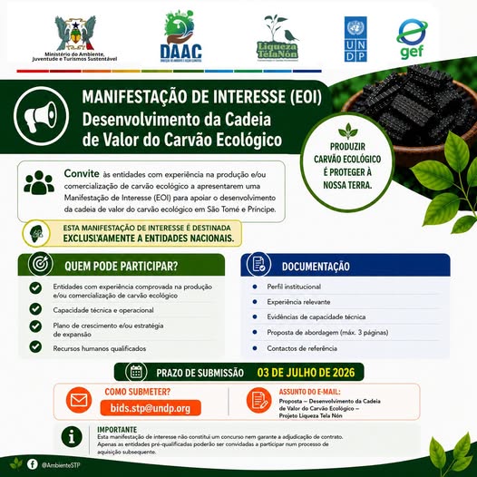 Manifestação de Interesse (EOI) - Desenvolvimento da Cadeia de Valor do Carvão Ecológico