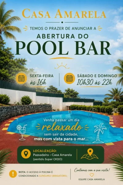 Evento De Abertura de Pool Bar na Casa Amarela