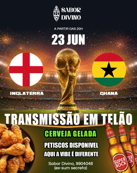 Inglaterra vs Gana no Sabor Divino