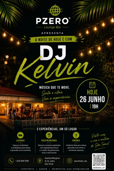 A Noite de Hoje com DJ Kelvin no PZERO Lounge Bar